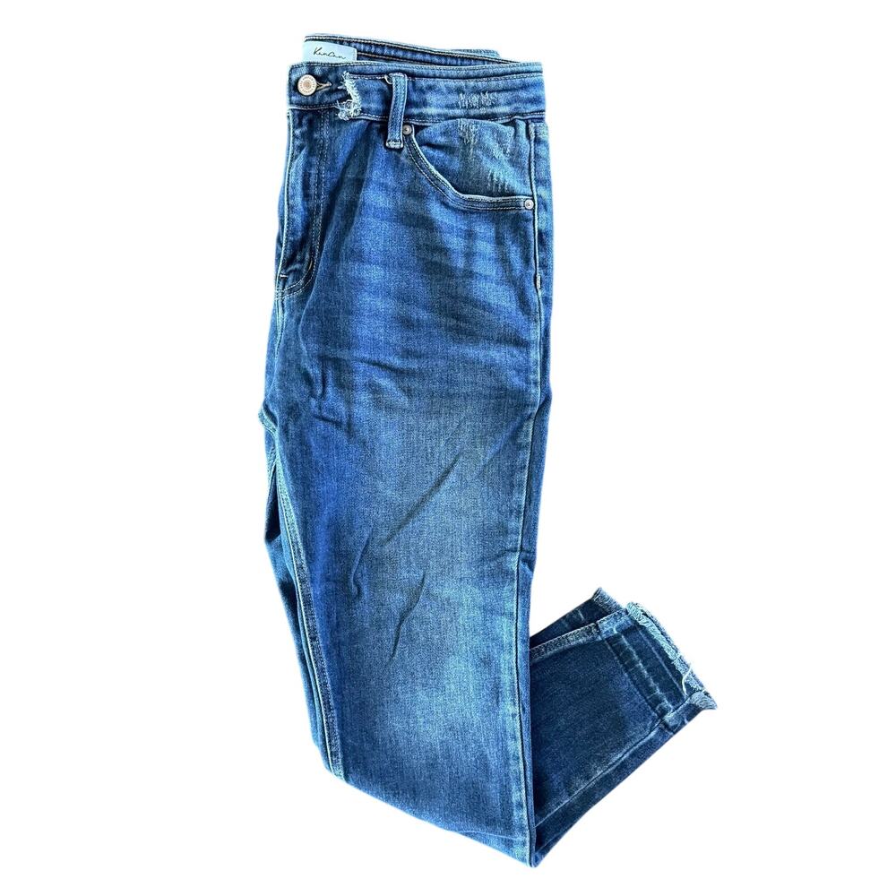 KanCan Size 15 Medium Wash High Rise Skinny Jeans Distressed